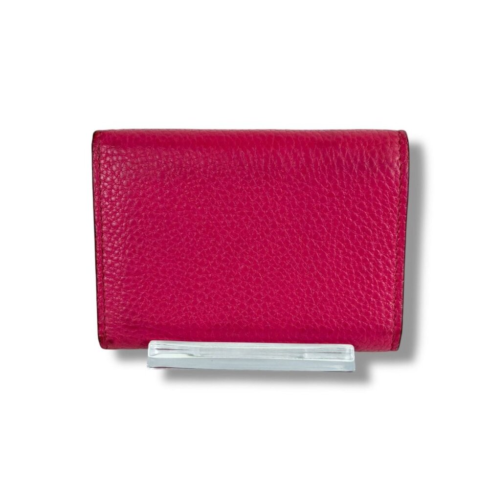 Prada Vitello Daino Leather Compact Wallet Trifold Wallet Gold Hardware Mini - Picture 3 of 10